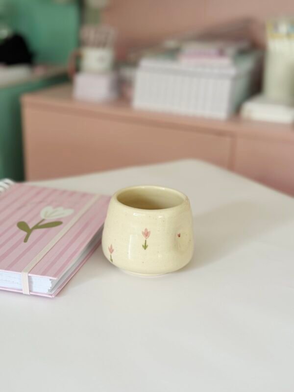 Mate de cerámica - Flores